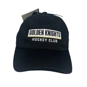 Adidas Vegas Golden Knights Hockey Club Baseball Hat Cap Mens Black Strap New